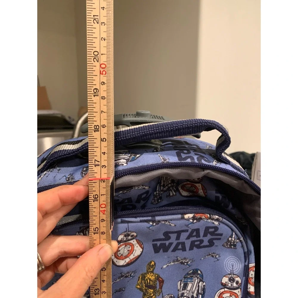 Pottery Barn Kids Star Wars Small Blue Droid Rolling Backpack Kids